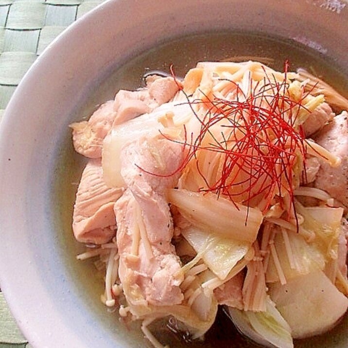 簡単!鷄むね肉と白菜のポン酢蒸し